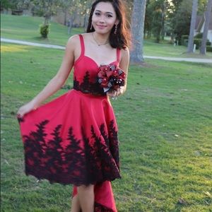 SHERRI HILL 2 PIECE HIGH LOW PROM DRESS